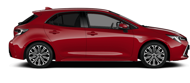 Toyota Corolla хибрид - 2.0, luxury, електронно контролирана безстепенна автоматична трансмисия (e-CVT), цвят: Flame Red