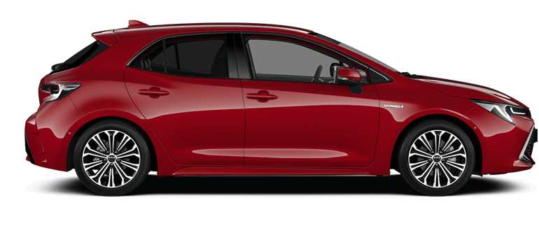 Toyota Corolla хибрид - 1.8, luxury, безстепенна автоматична трансмисия, цвят: червен