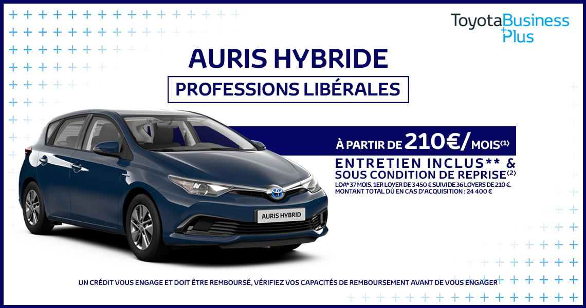 Toyota Auris Hybride Professions Libérales