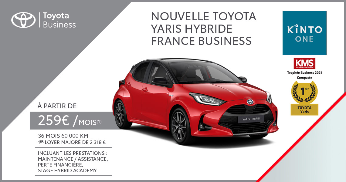 Nouvelle Toyota Yaris Hybride France Business
