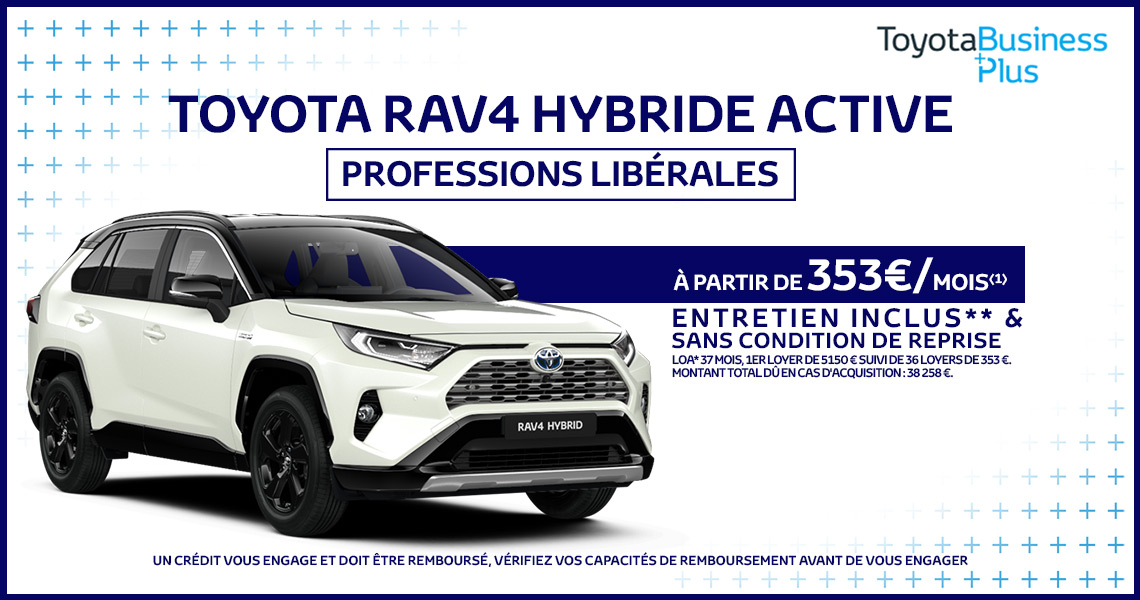 Toyota RAV4 Hybride Active Professions Libérales