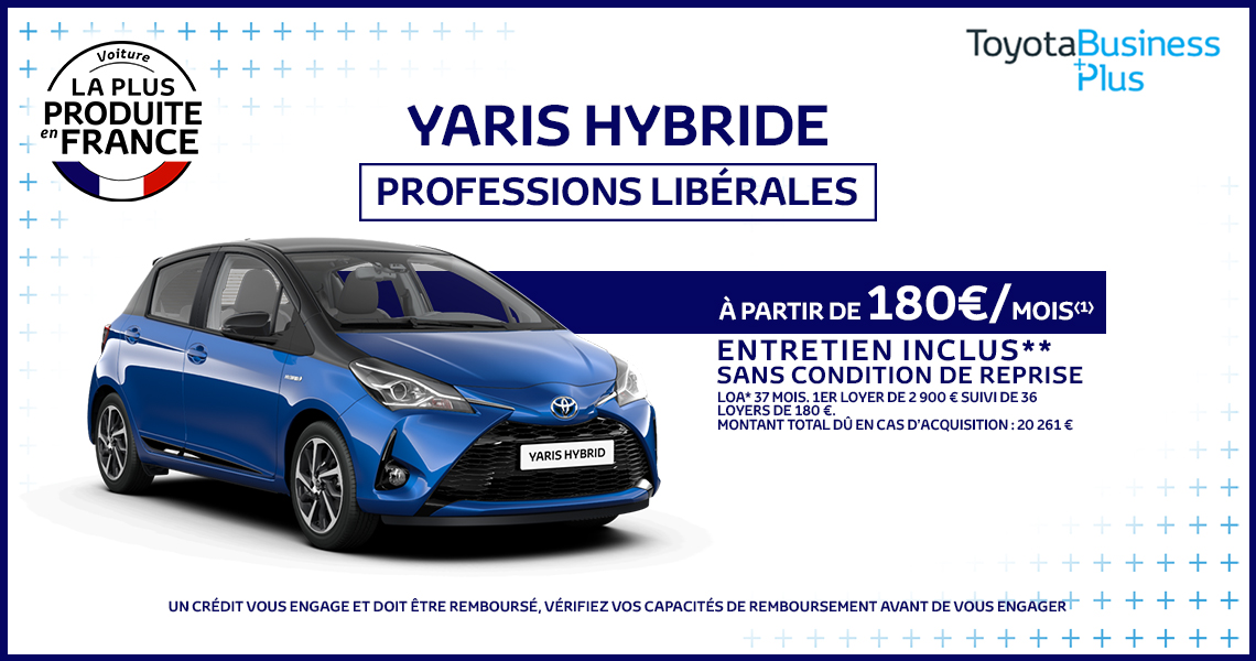 Toyota Yaris Hybride France Professions Libérales