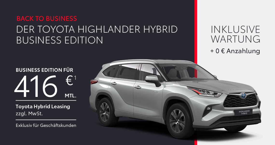 Der neue Toyota Highlander Hybrid <br>Business Edition